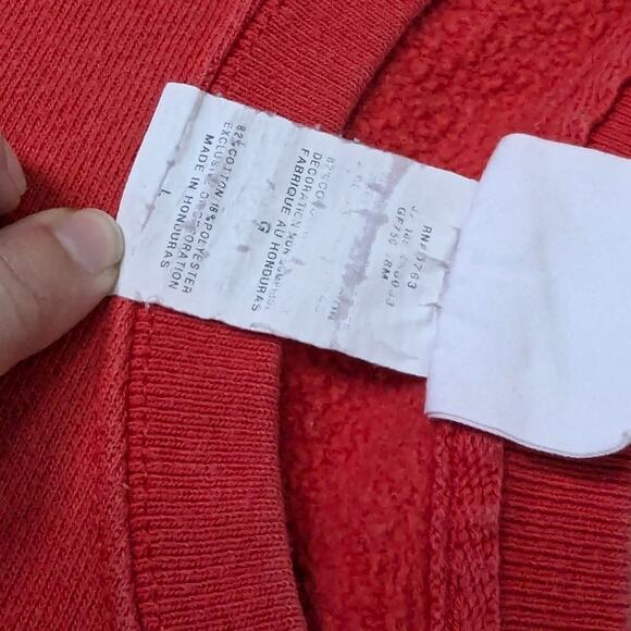 VTG Champion red sz large reverse weave sweatshirt - Picture 5 of 5